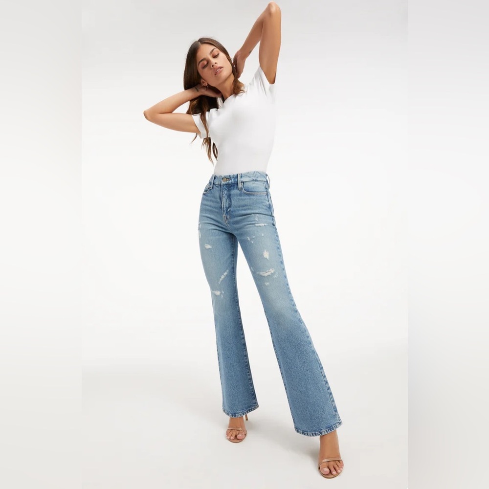 Good American classic boot cut jeans